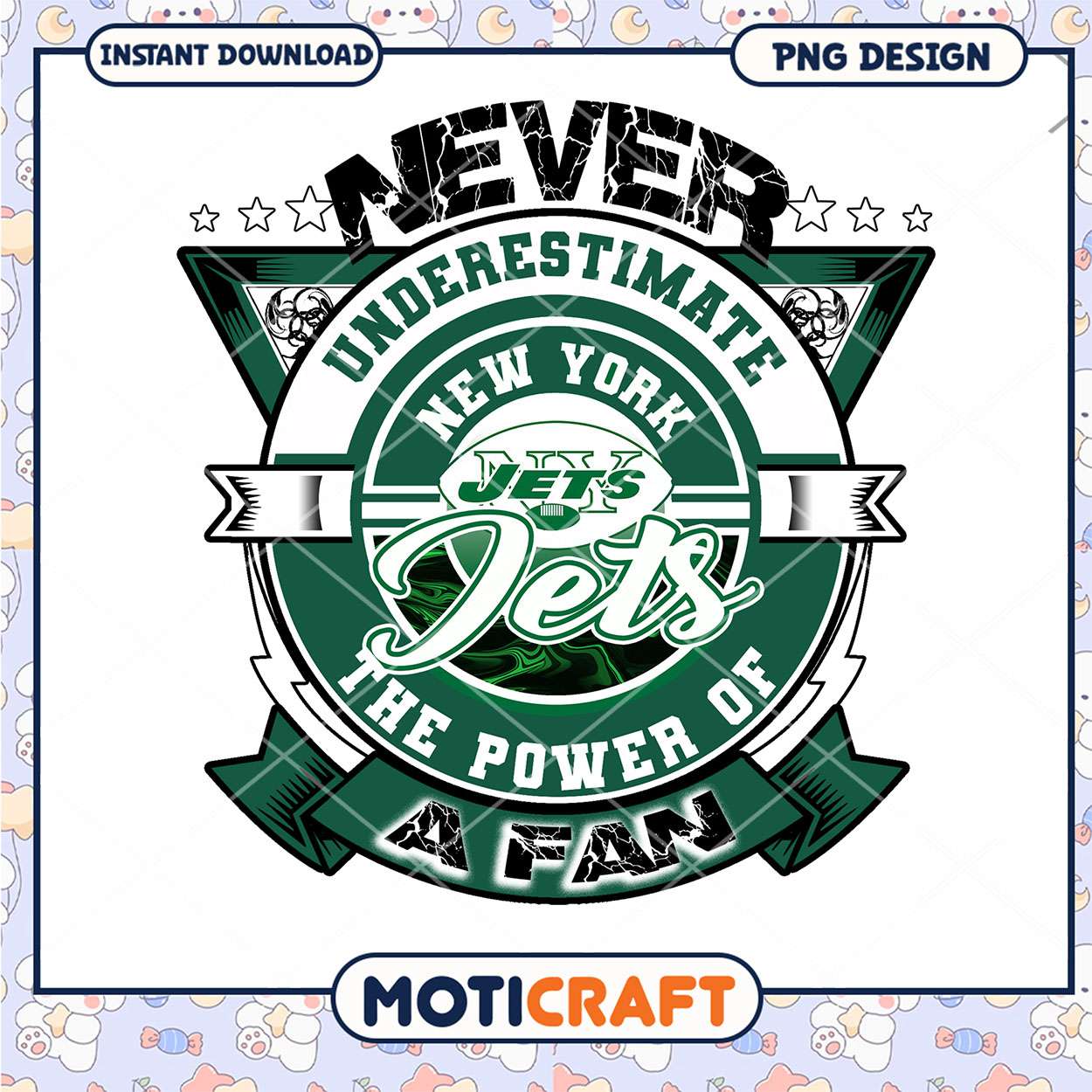 NY Jets Fan Power PNG Design NY Jets Fan Power PNG Design