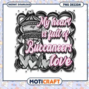 Buccaneers Love PNG Design Instant Download