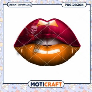 Tampa Bay Buccaneers Lips PNG Design
