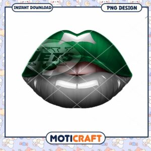 NY Jets Lips PNG Design Instant Download