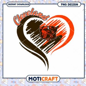 Cleveland Browns Heart Bulldog PNG