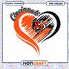 Cincinnati Bengals Heart PNG Design 2 Cincinnati Bengals Heart PNG Design