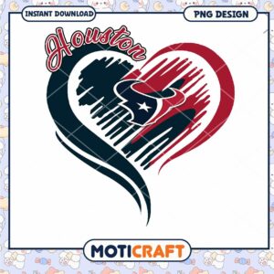 Houston Texans Heart PNG Design