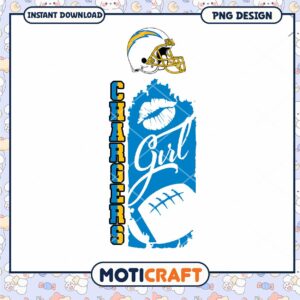 Chargers Girl PNG Sublimation Design Chargers Girl PNG Sublimation Design