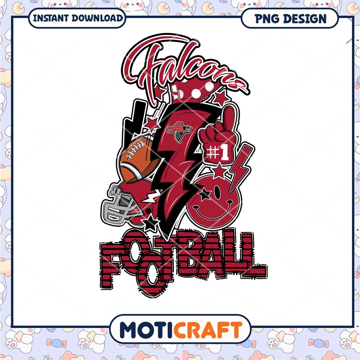 Falcons Football PNG Design Sublimation Falcons Football PNG Design Sublimation