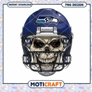 Seahawks Skull Helmet PNG Design
