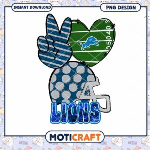 Detroit Lions Peace Love Football PNG Detroit Lions Peace Love Football PNG