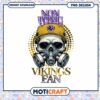 Vikings Fan Skull PNG Design 1 Vikings Fan Skull PNG Design