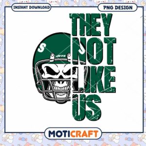 Jets Skull PNG They Not Like Us Design