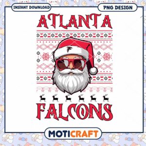 Atlanta Falcons Christmas Santa PNG