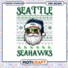 Seattle Seahawks Santa PNG Design