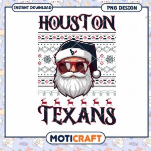 Houston Texans Christmas Santa PNG