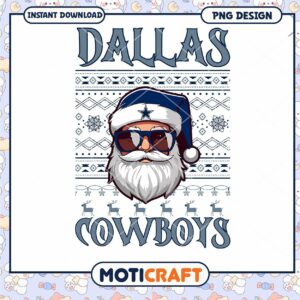 Dallas Cowboys Christmas Santa PNG