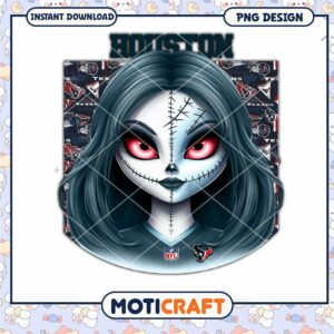 Houston Texans Skull Girl PNG Sublimation