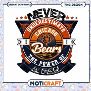 Chicago Bears Fan Power PNG Design