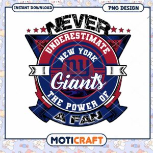 New York Giants Fan Power PNG Design New York Giants Fan Power PNG Design