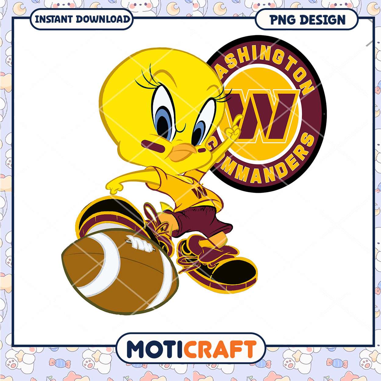 Tweety Bird Washington Commanders PNG Tweety Bird Washington Commanders PNG