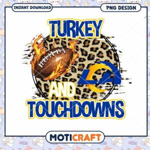 Turkey & Touchdowns Rams PNG Design