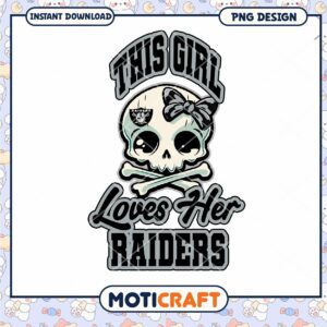 Cute Raider Girl Skull PNG Design
