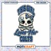 Cute Colts Skull Girl PNG Design