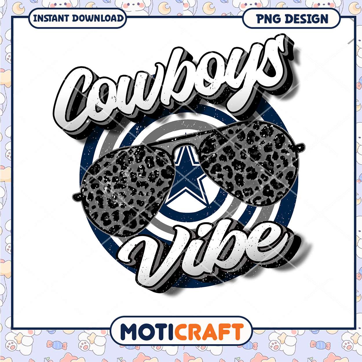 Cowboys Vibe Sunglasses PNG Design Cowboys Vibe Sunglasses PNG Design