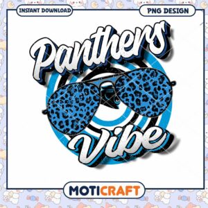 Panthers Vibe Sunglasses PNG Design Panthers Vibe Sunglasses PNG Design