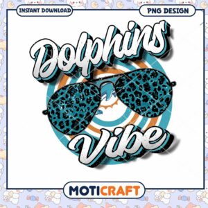 Dolphins Vibe PNG Design Instant Download