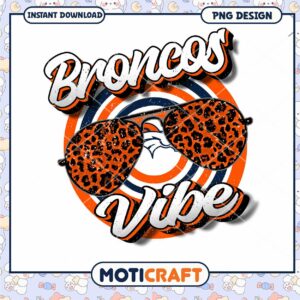 Broncos Vibe Leopard Sunglasses PNG