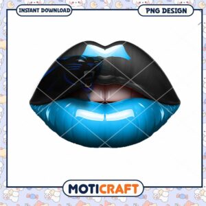 Carolina Panthers Lips PNG Design Carolina Panthers Lips PNG Design