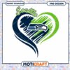 Seattle Seahawks Heart PNG Design 1 Seattle Seahawks Heart PNG Design