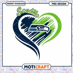 Seattle Seahawks Heart PNG Design Seattle Seahawks Heart PNG Design