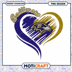 Baltimore Ravens Heart PNG Design Baltimore Ravens Heart PNG Design