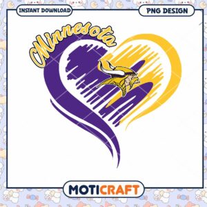 Minnesota Vikings Heart PNG Design Minnesota Vikings Heart PNG Design