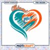 Miami Dolphins Heart PNG Design 1 Miami Dolphins Heart PNG Design