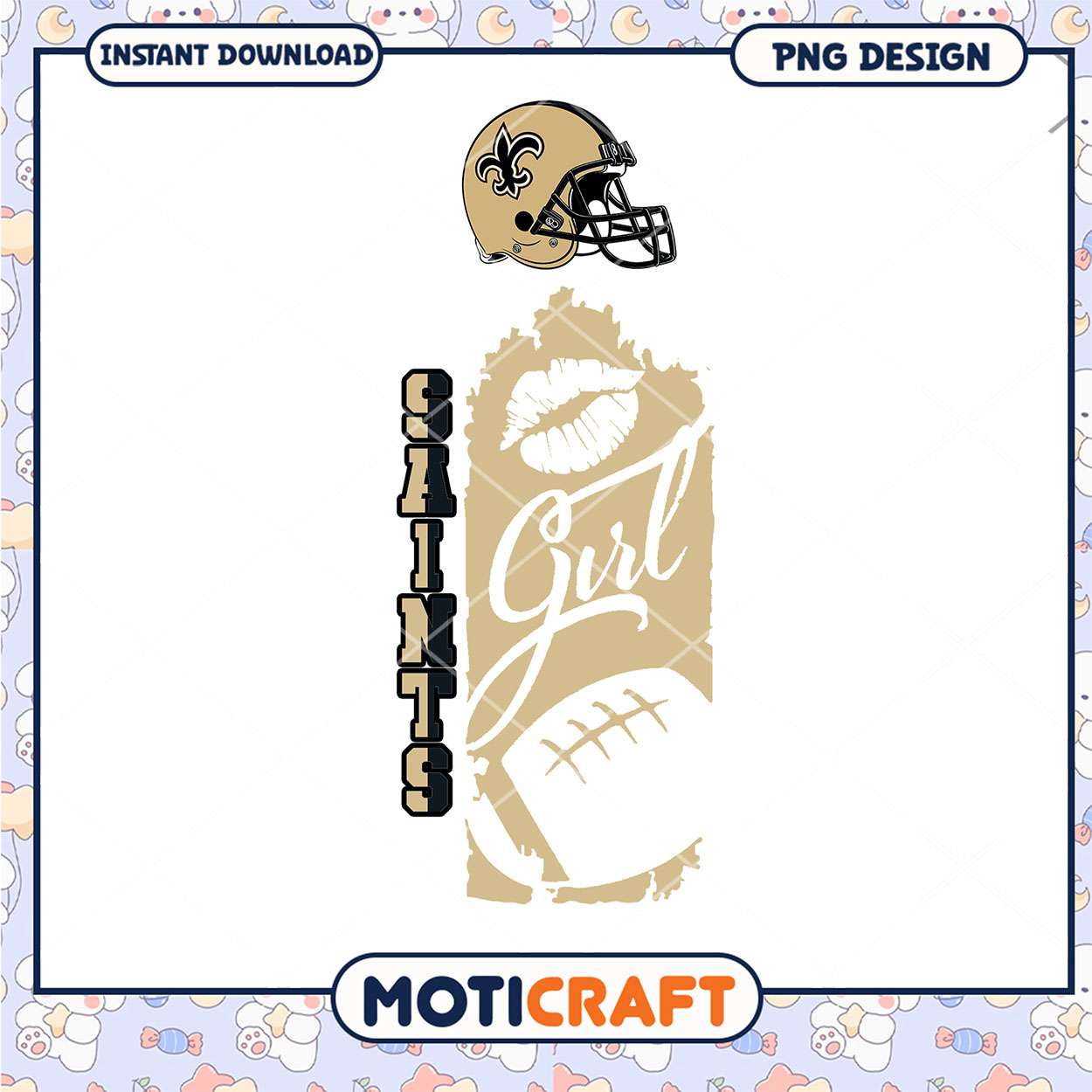 Saints Girl PNG Design Instant Download Saints Girl PNG Design Instant Download