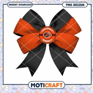 Cincinnati Bengals Bow PNG Design
