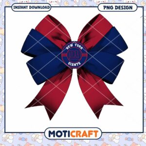New York Giants Bow PNG Design