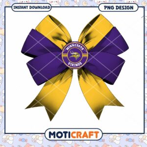 Minnesota Vikings Bow PNG Design Minnesota Vikings Bow PNG Design