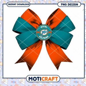 Miami Dolphins Bow PNG Design Miami Dolphins Bow PNG Design