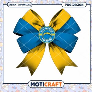 Los Angeles Chargers Bow PNG Design Los Angeles Chargers Bow PNG Design