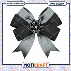 Las Vegas Raiders Bow PNG Design