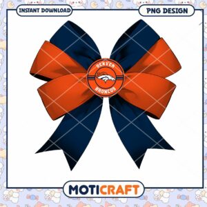 Denver Broncos Bow PNG Design