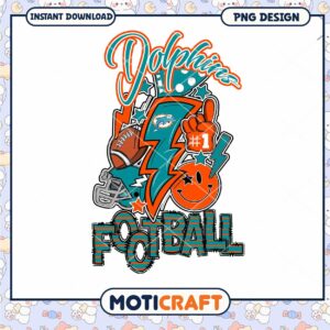 Miami Dolphins Football PNG Design