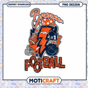 Broncos Football PNG Sublimation Design