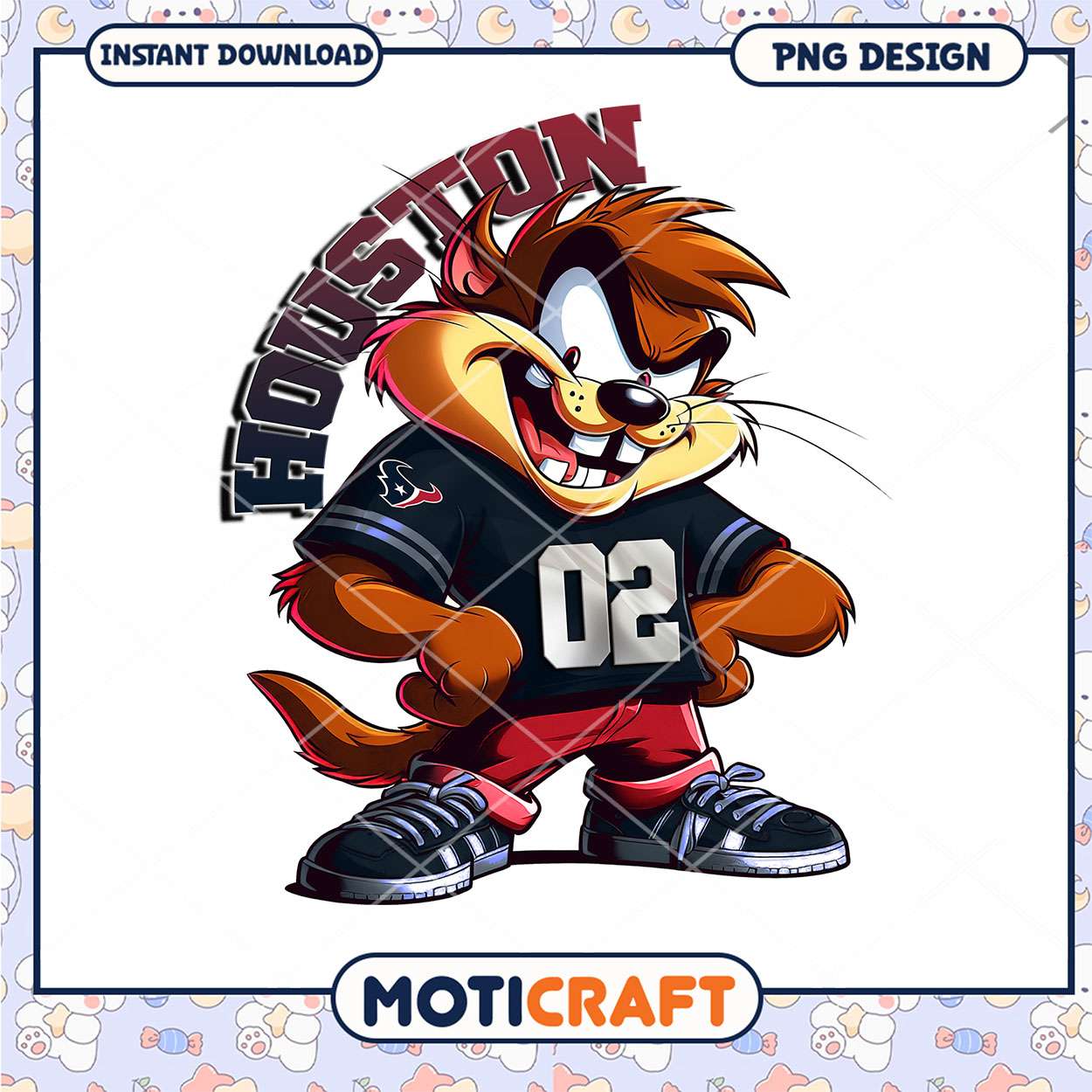 Taz Houston Texans PNG Design Taz Houston Texans PNG Design