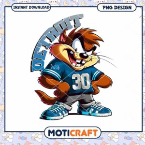 Detroit Lions Taz PNG Sublimation