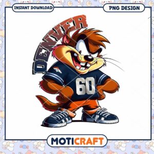 Denver Broncos Taz PNG Sublimation Denver Broncos Taz PNG Sublimation