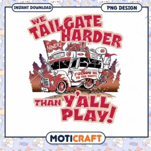 Niners Tailgate Party Bus PNG Design