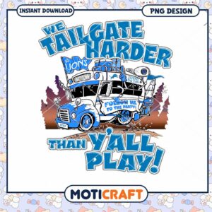 Detroit Lions Tailgate Party PNG Design Detroit Lions Tailgate Party PNG Design