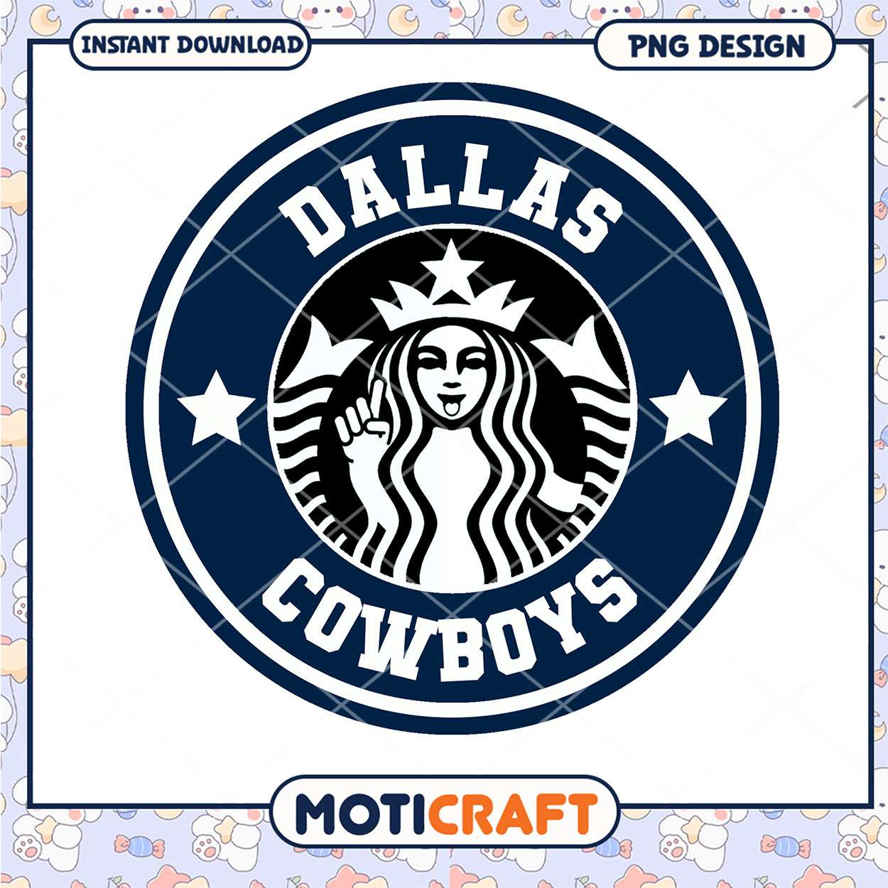 Dallas Cowboys Starbucks PNG Design Dallas Cowboys Starbucks PNG Design